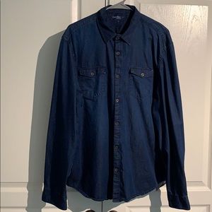 Calvin Klein slim fit dark wash denim shirt
